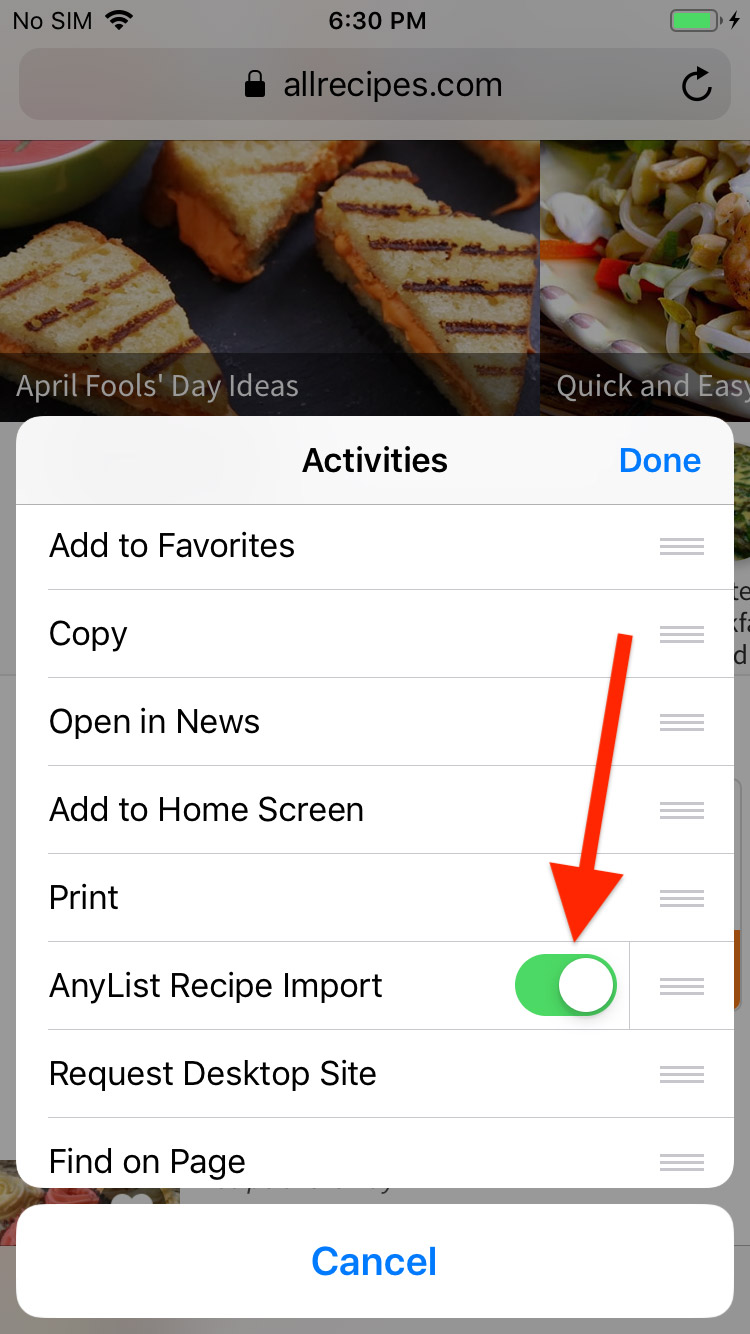 anylist recipe import